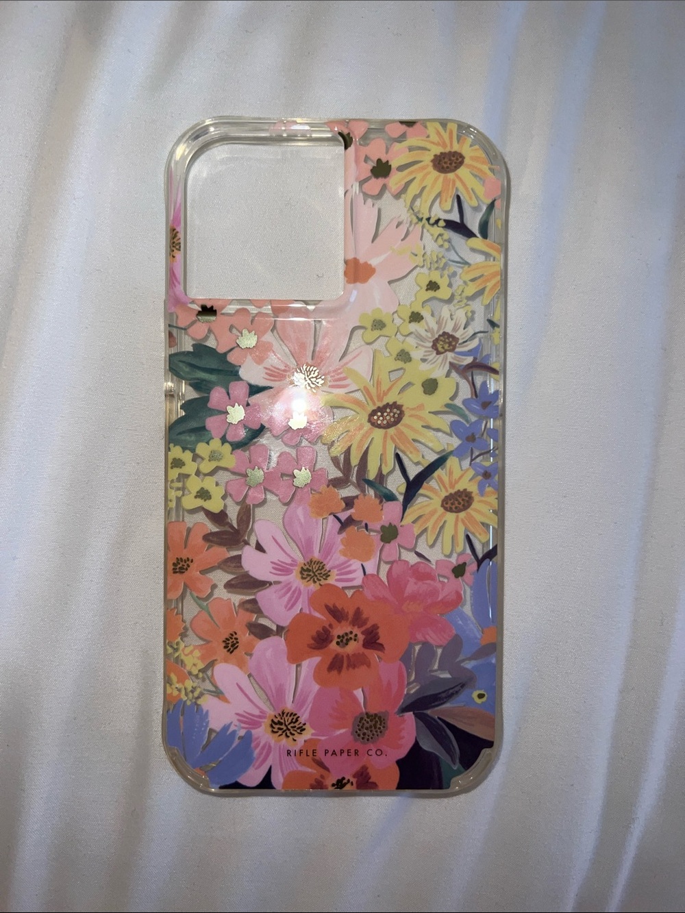 Rifle Paper Co. Floral Clear Phone Case with Pink, Yellow & Green Accents
